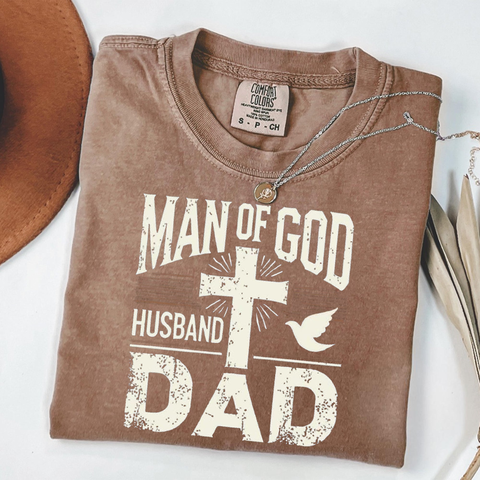 Man Of God Husband And Dad Comfort Shirt, Christian Dad Shirt, Religious Dad Shirt, Christian Apparel, Father's Day Shirt Christian Man Gif
